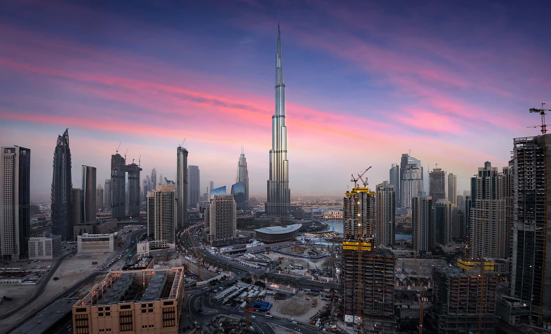 Dubai Mall with Burj Khalifa and Fountain Show in UAE - Dubai