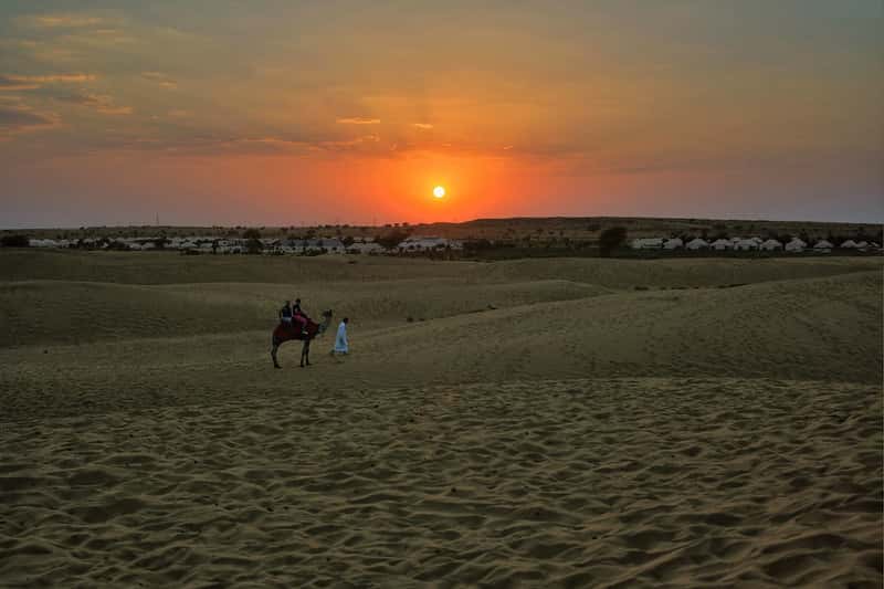 Experience desert camping in Golden Triangle