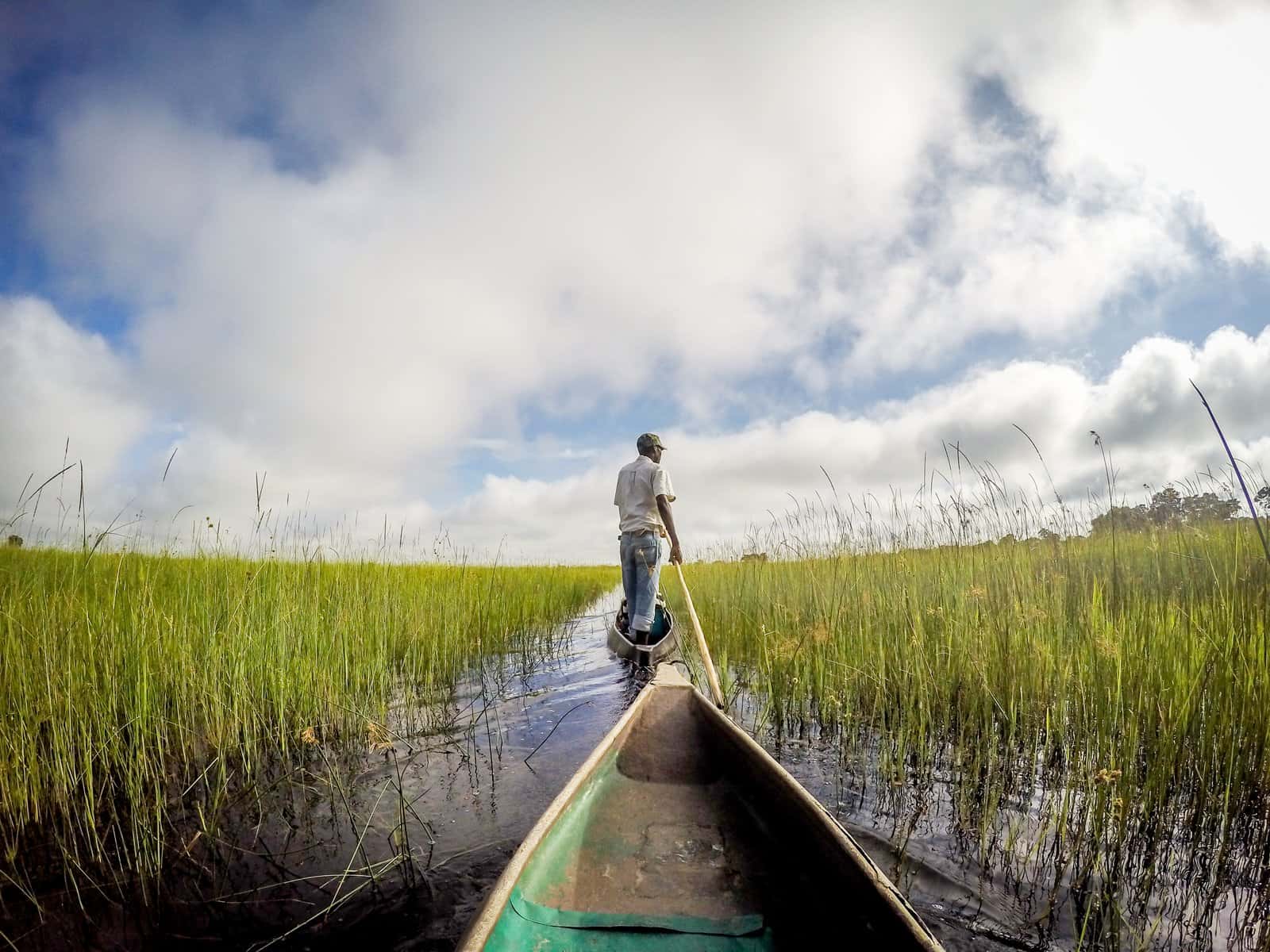 A Mokoro Ride in the Okavango Delta in Botswana