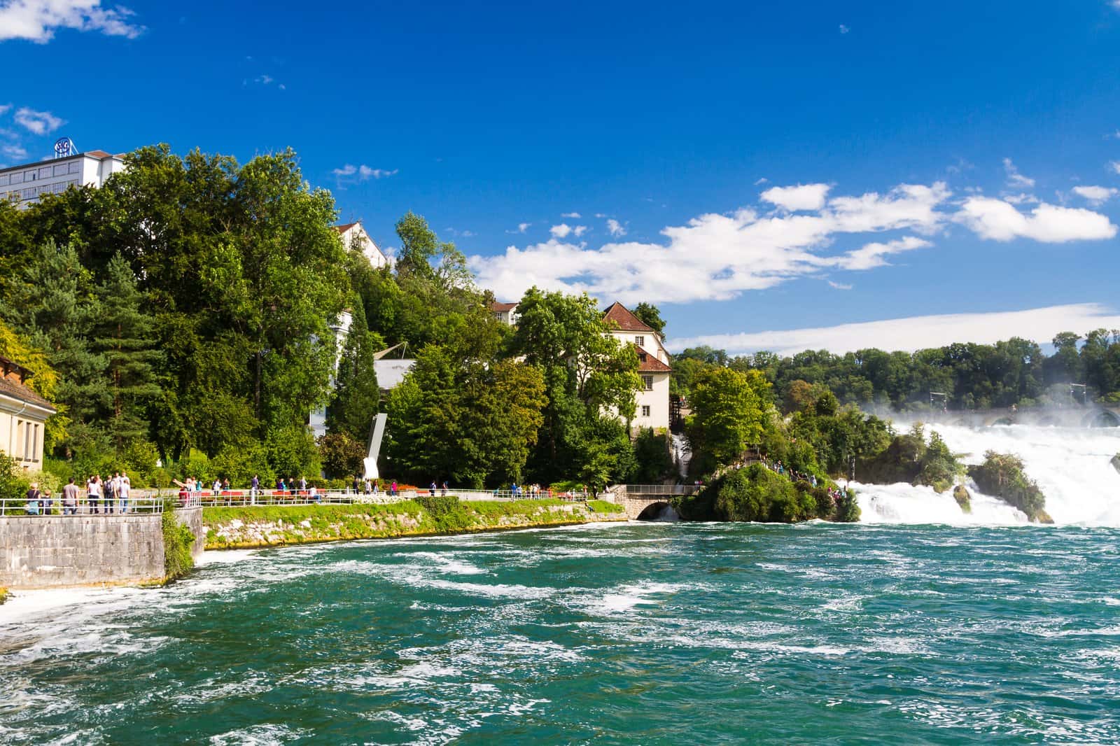 Stand high above Europe’s largest Rhine Falls in Austria Switzerland