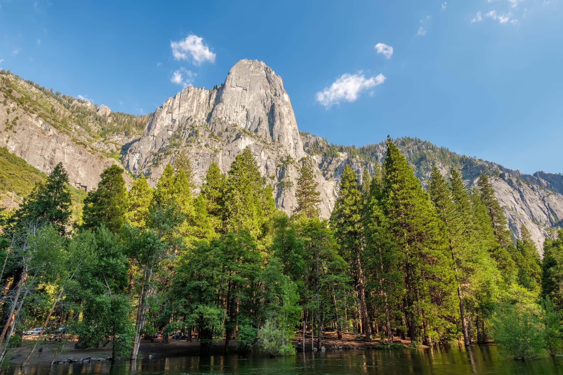 Tramp in Yosemite National Park in USA - United States