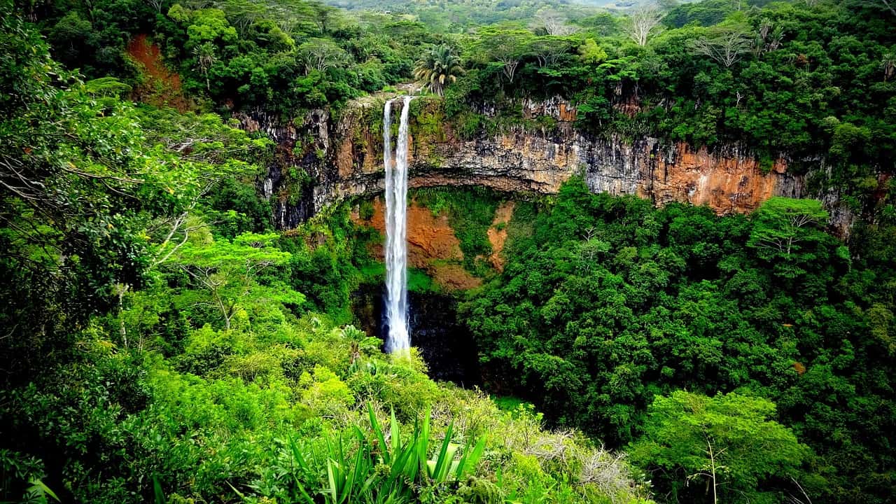 Chamarel Waterfall in Mauritius