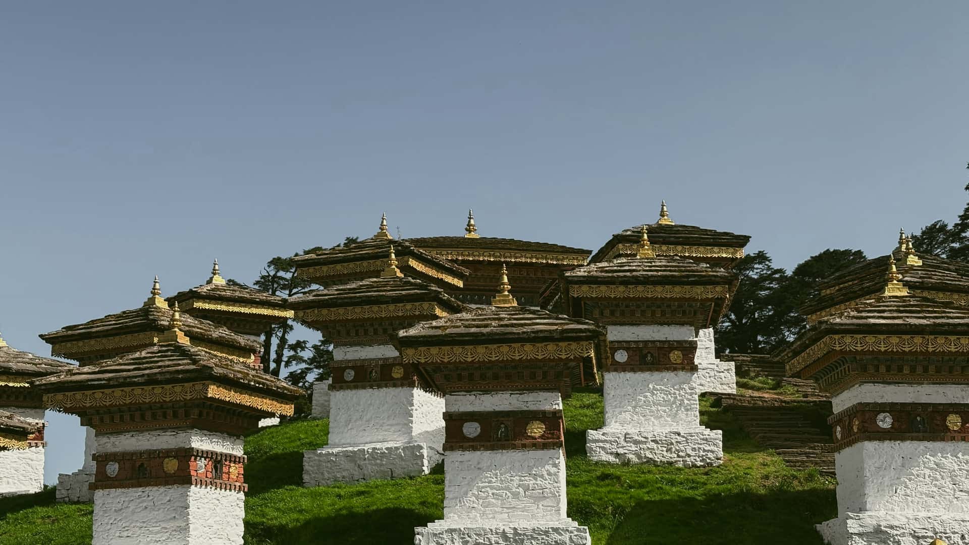 Dochula Pass Thimphu in Bhutan
