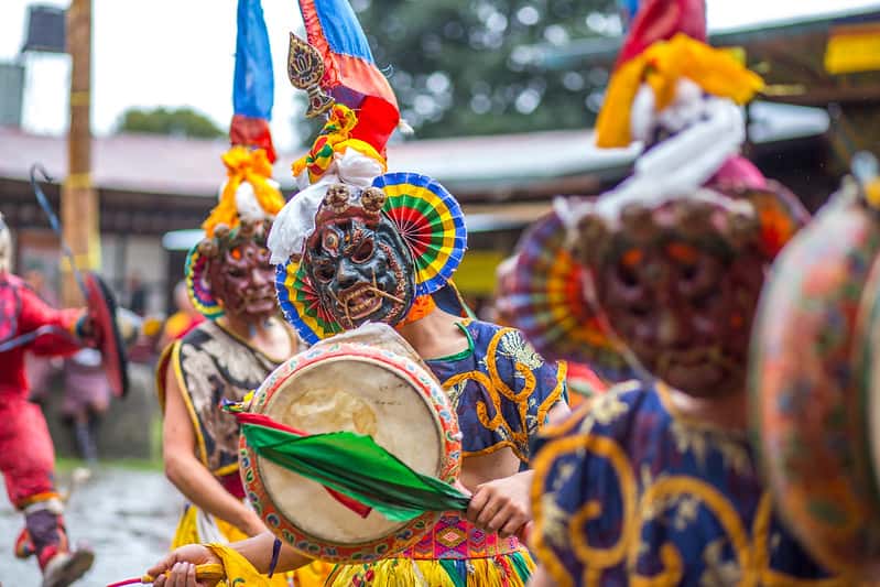 Watch Cultural Performances At Festival Ground in Bhutan