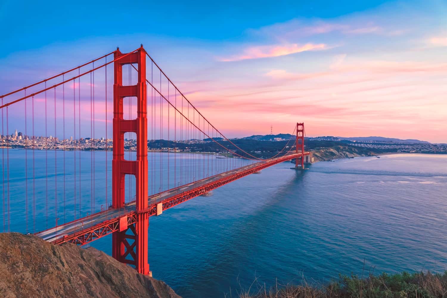 Walk Offshore At Golden Gate Bridge in USA - United States