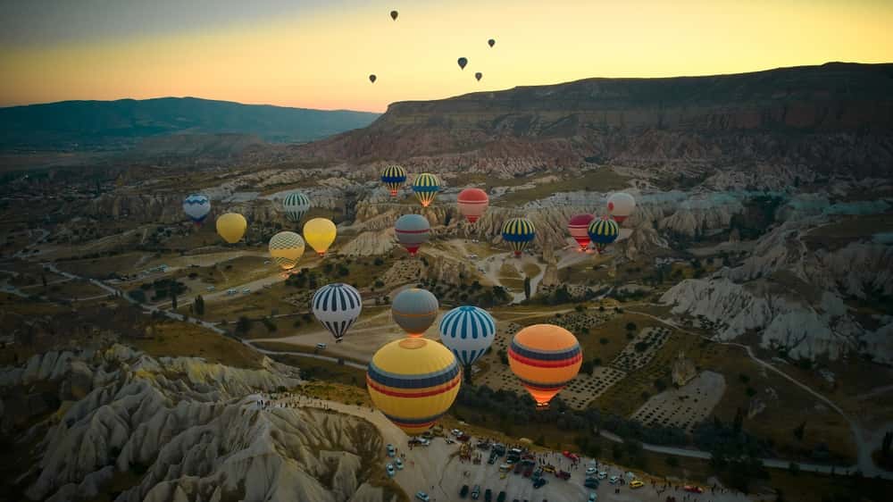 Fly Over Cappadocia In A Hot Balloon in Europe Honeymoon Tours