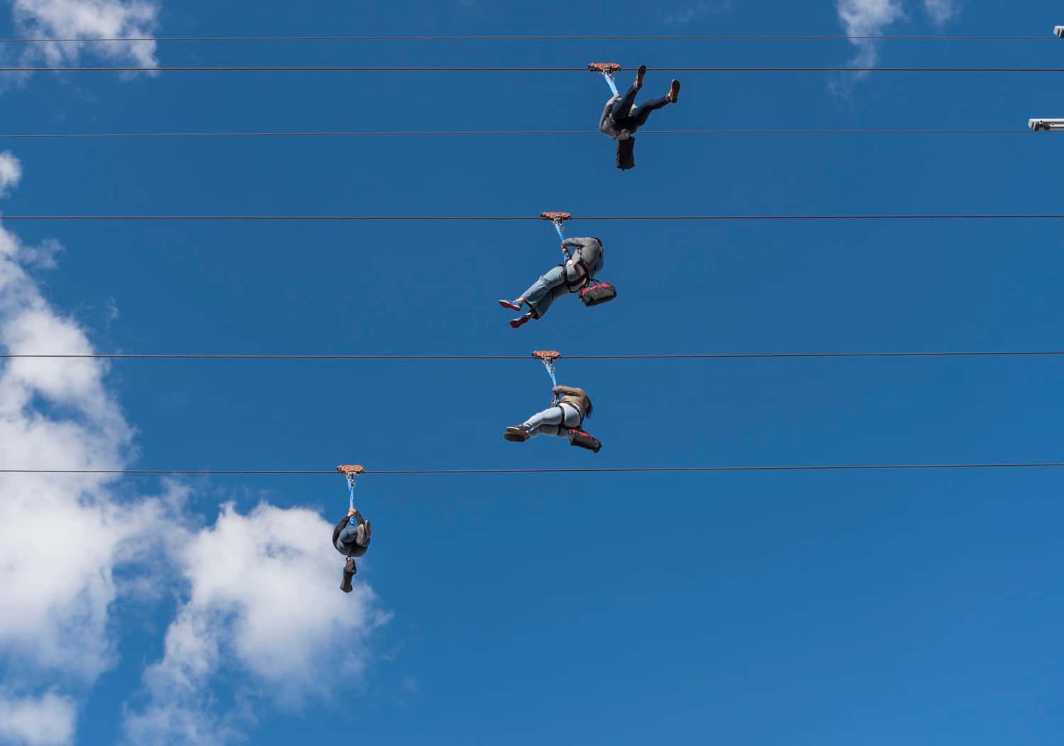 Zip line at Fremont street in USA - United States