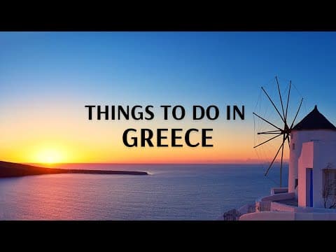 Things To Do In Greece