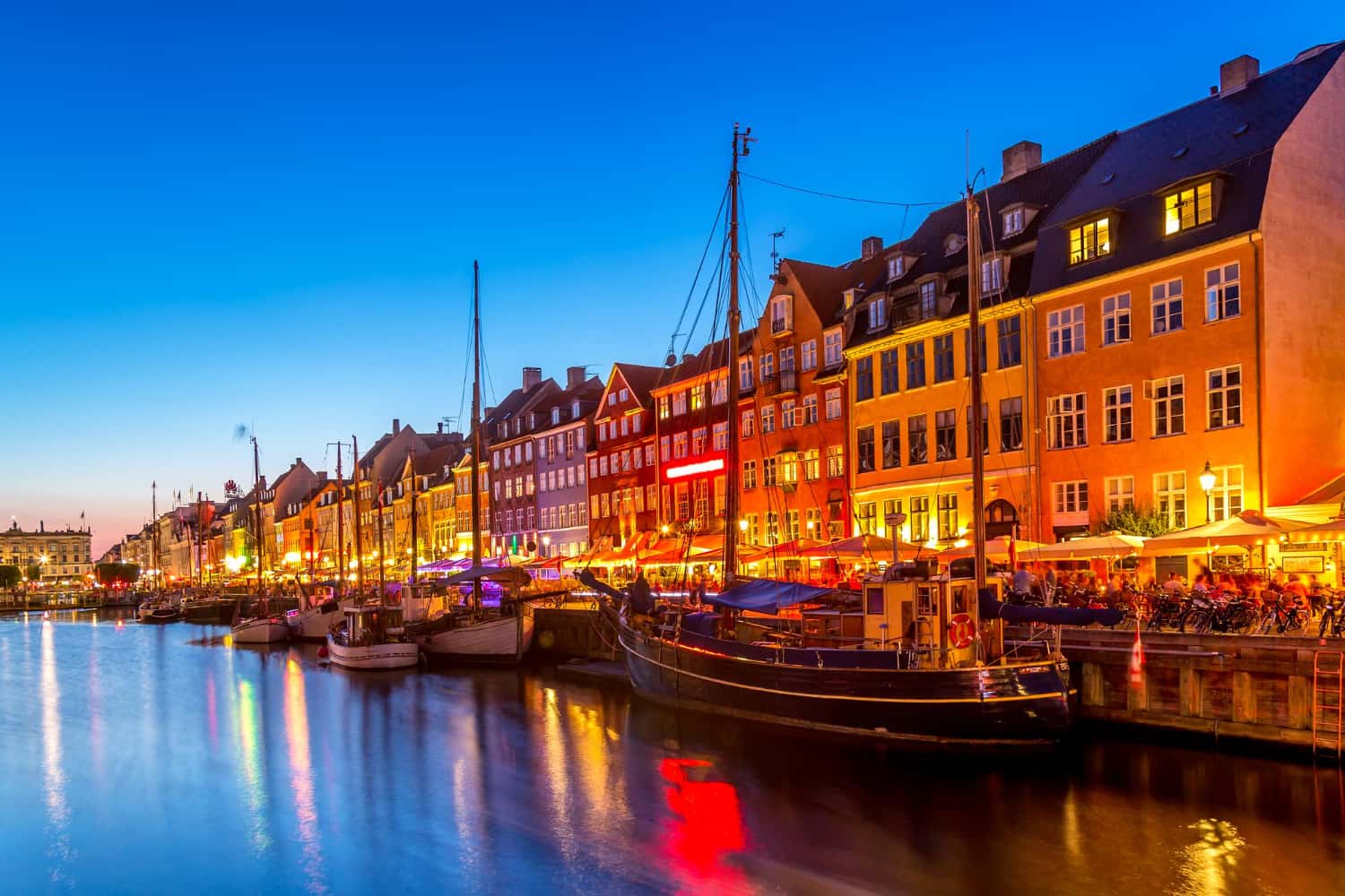 Take A Snap At Colorful Nyhavn With Coffee in Denmark