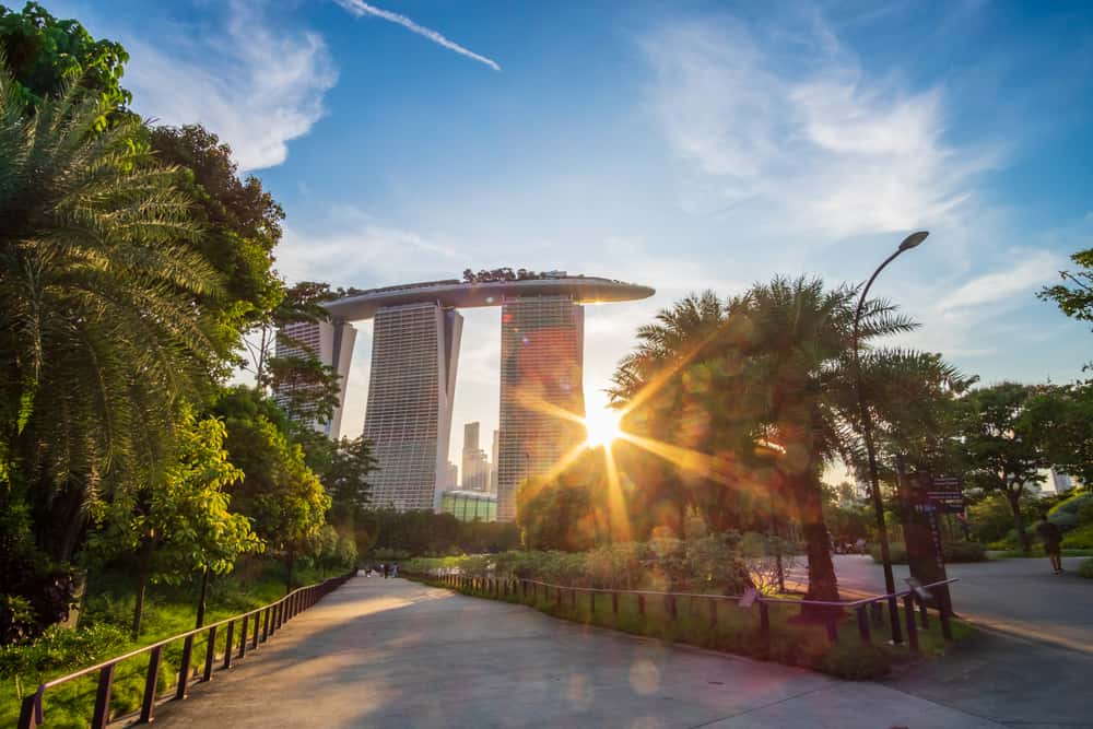 Watch the Sunset at Marina Bay Sands Boardwalk in Delight Southeast Tours
