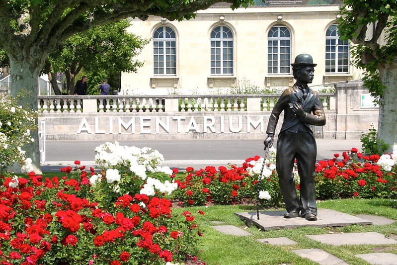 Charlie Chaplin Statue In Switzerland