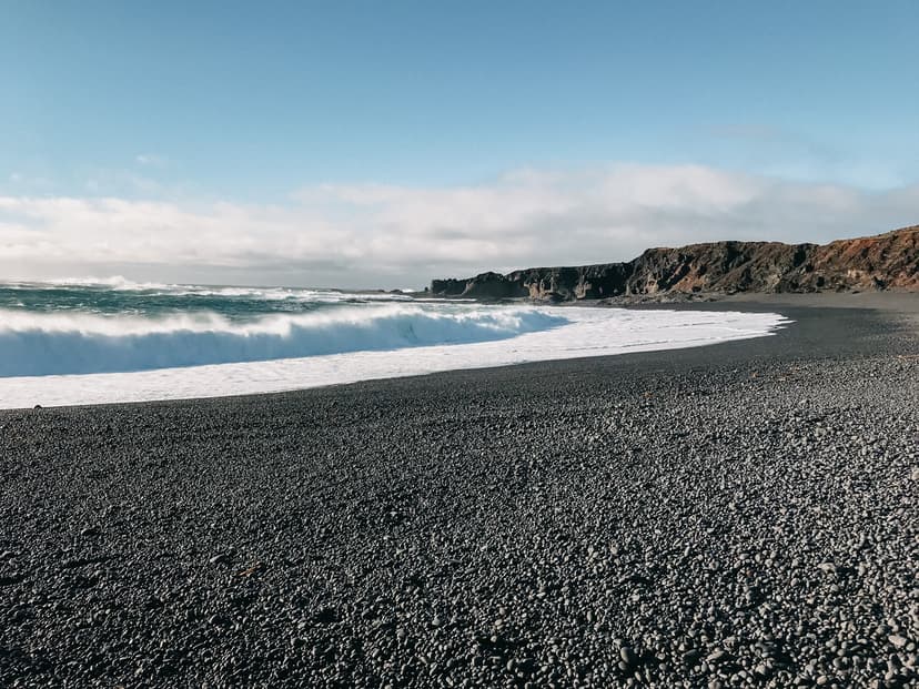Enjoy the black sand beaches