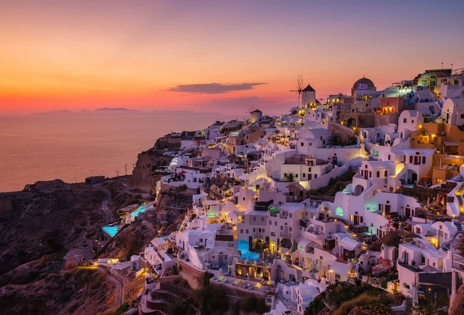 Santorini Shore Excursion:Tour Of Thira Volcano And Hot Springs in Greece Honeymoon Tours